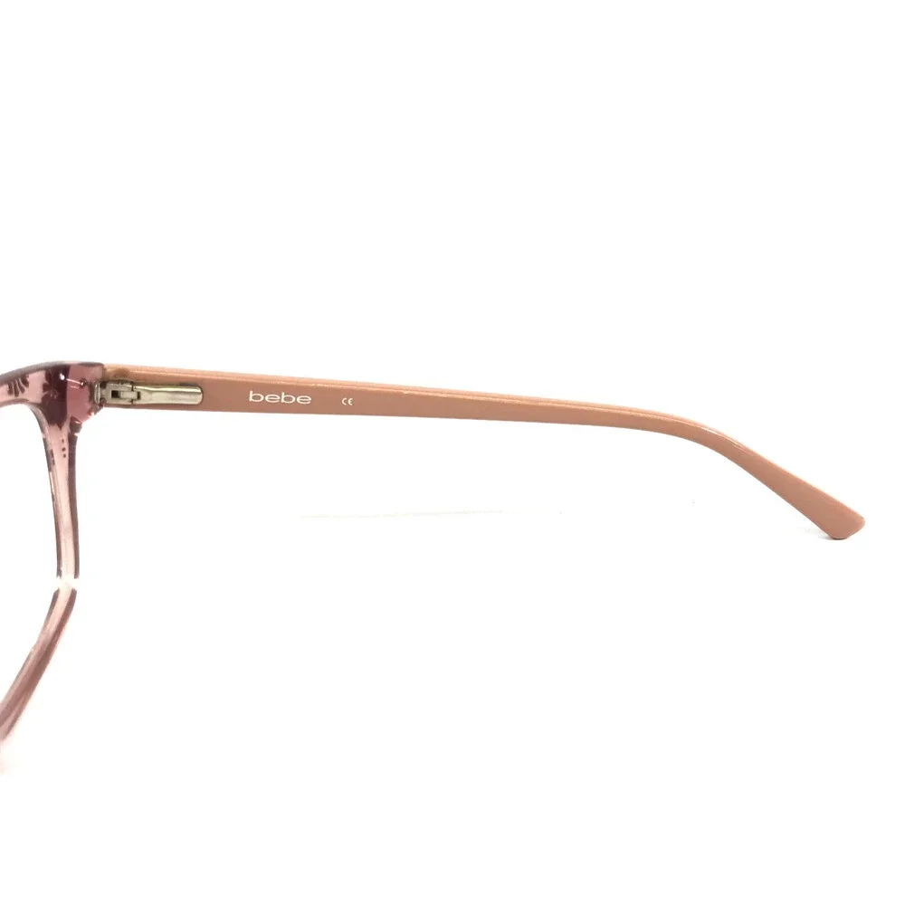 Bebe Eyeglasses Frames BB5163 650 BLUSH CRYSTAL White Cat Eye Full Rim 55-17-135
